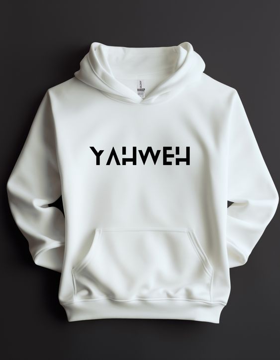 Custom printed white hoodie